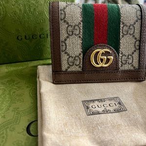 GUCCI - OPHIDIA GG CARD CASE WALLET